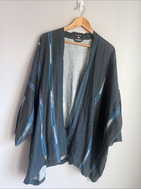 Eskandar Linen kimono Jacket